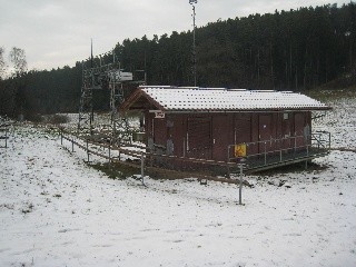 Das Kassenhäusschen mit Toiletten (und Kasse)