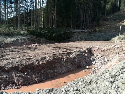 Aushub für die Talstation