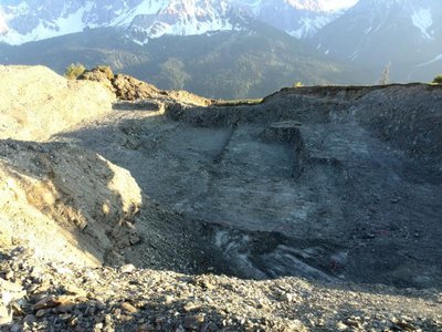 Aushub der Bergstation.