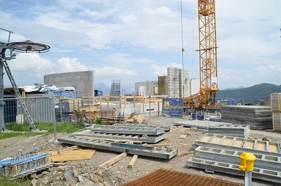 Das bergstation ist noch lange nicht fertig