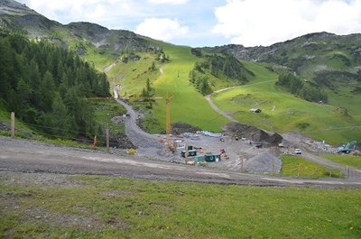 Neue Talstation standort ist etwas nach links geplannt