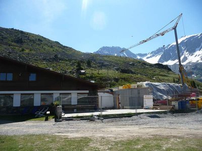 Nochmals das Kanzelrestaurant. Hier wird an der Restaurant-Erweiterung gebaut.