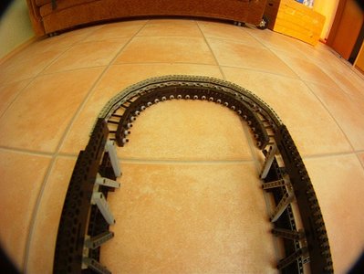 die 3 Schienenteile zusammen