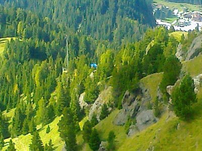 Stützenbau des Funifor Doleda - nicht viel zu sehen, aber zu hören