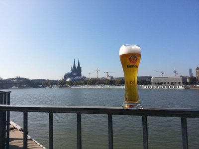 Auf den Rheinterrassen.... kann man es bei schönem Wetter richtig gut aushalten