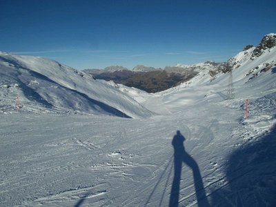 dem Panorama wegen: die "Autobahn" Wasserscheidi-Kreuzweg