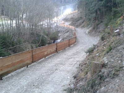 Schlussabschnitt der Rodelbahn
