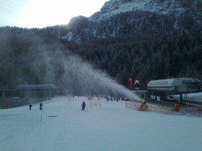 Borest Situation Bergstation; es wird links der Bergstation eine Umfahrung zum Sodlisia geben