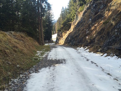 Piste 23 oberhalb von St. Anton am 20.12.2014