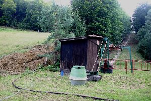 Talstation Tellerschlepper Bolfenk (etwa 850 m) mit fast fertiger Schneileitung.