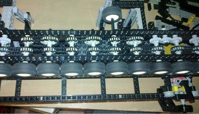 Übersetzung durch Lego-Riemen