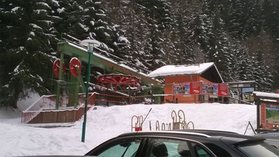 Vom Parkplatz aus gesehen