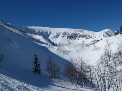 Westabfahrt und Freeride Möglichkeiten
