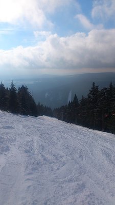 erster "steilerer" pistenabschnitt nach dem flachstück oben