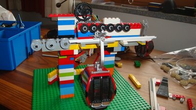 Experimentiervorrichtung zur Gondelbewegung.