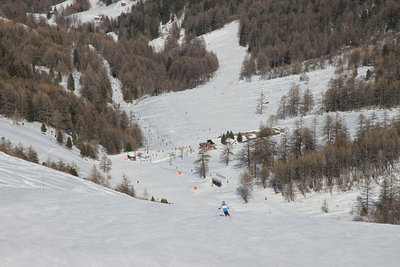 Zoom von der Steinmänner piste zur blauen piste nach Breite Stäg