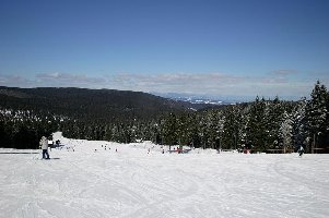 Die Fernsicht war toll, man konnte weit in die österreichischen Alpen sehen.