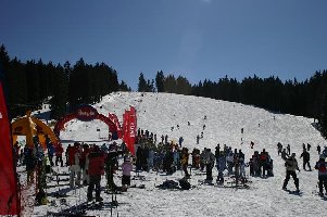 Masinzaga, ein 1100 m langer Babylift, mit einem Renen für die kleinsten.