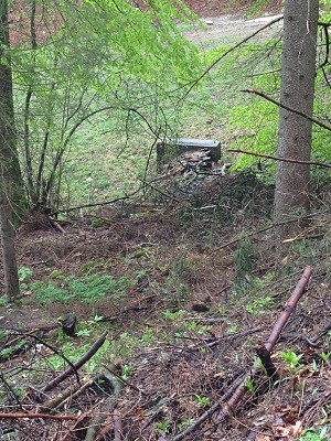 Ein Fundament des alten Stemag-Schleppliftes "Duxeralmlift"