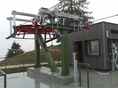 Nochmals de Umlenkung am Berg oben.