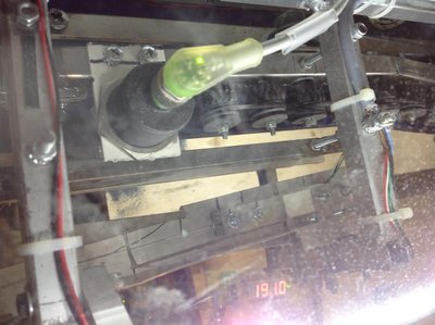 Der Sensor an der Kuppelschiene