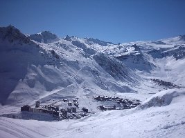 Blick auf &amp;quot;le lac&amp;quot;. Im HG Tovière mit 8EUB Aéroski und 6KSB Paquis