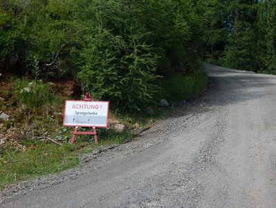 Achtung Sprengarbeiten