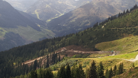 Pistenarbeiten unterhalb der Alm