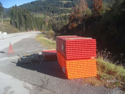 Marker für neue(?) Pisten in Fieberbrunn