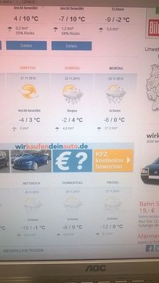 hier würde sogar die Temperatur schon passen