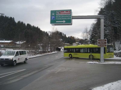 Bergbahn Schild in Fieberbrunn