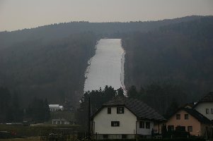 FIS - Talabfahrt kurz nach 8 Uhr. Nicht vergessen: wir hatten schon 3 Tage mit + 23 Grad!