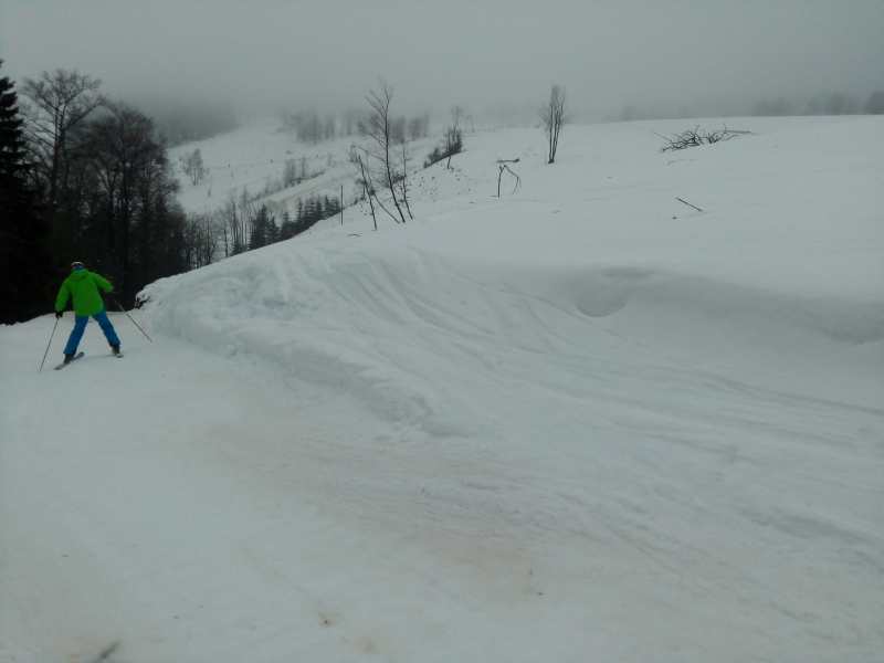 beschneiter Teil des oberen Ziehweges