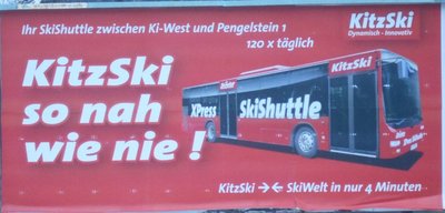 Werbeplakat für Verbindungsbus