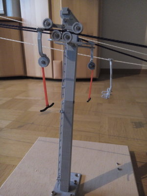 Schrägstützte mit Wechsellast Rollenbatterie