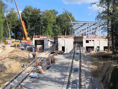 Bauzustand Bergstation am 21.09.2016