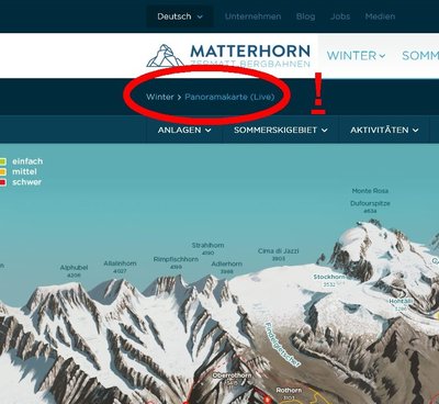 Überschrift "Winter" - Anzeige Sommer