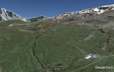 Damit keine Irritationen entstehen, die bestehenden Lifte sind schwarz eingezeichnet. Rot sind ehemalige Lifte.