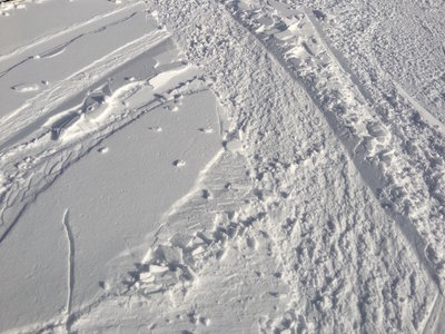 Neuschneeauflage auf Kampall-Abfahrt