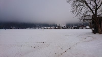 Zielankunft beim Kanppensteig über die Langlaufloipe