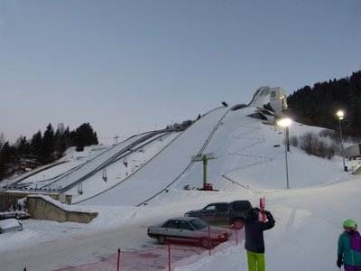 Unten angekommen macht Downhill erst nochmal ein Bild von der Schanze