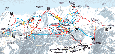 Pistenplan mit den alten Pisten.