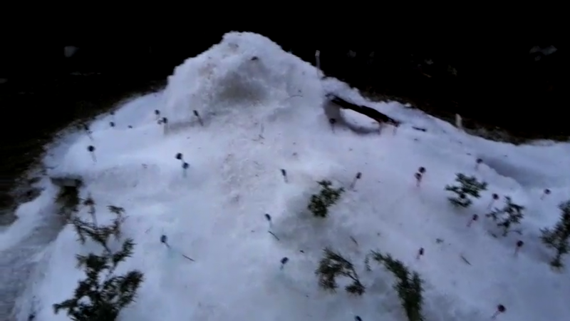 Hier wäre die Bergstation der "Bahn" und Ausgangspunkt für alle Pisten