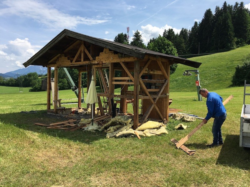 Demolierung von Eichenhof Talstation