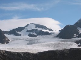 Hinterer Brochkogel, mit 3635 m der dritt höchste Gipfel der Ötztaler Alpen (Wildspitze, Weißkugel, Brochkogel, Hintere Schwärze...)