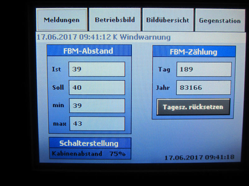 HMI :: Anzeige der Werte für die FBMs