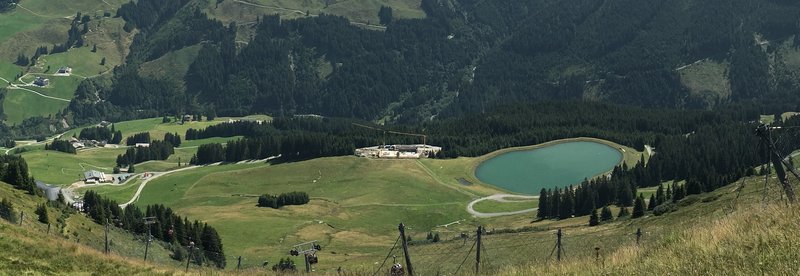 Zwölferkogel, Bautätigkeiten zwischen der Mittelstation und dem Speichersee