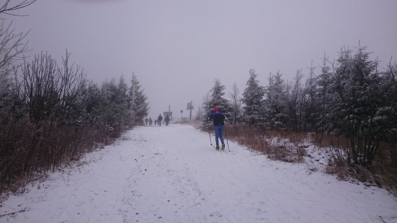 Langläufer am Fichtelberg