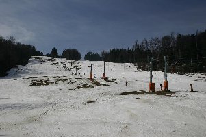 Cojzarica sieht schon sehr mitgenommen aus, die linke Piste ist bereits gesperrt ...