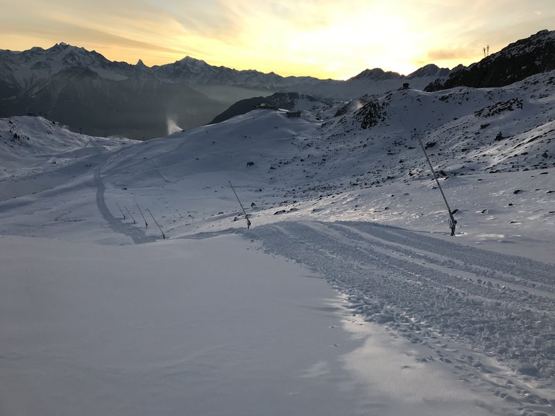 Abfahrt per Fiescheralp Traverse - Panorama Piste